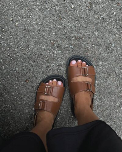 Sandals with orthopedic soles