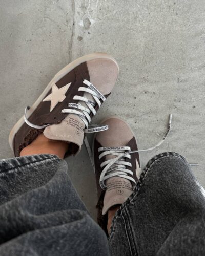 Insulated sneakers in the Golden Goose style