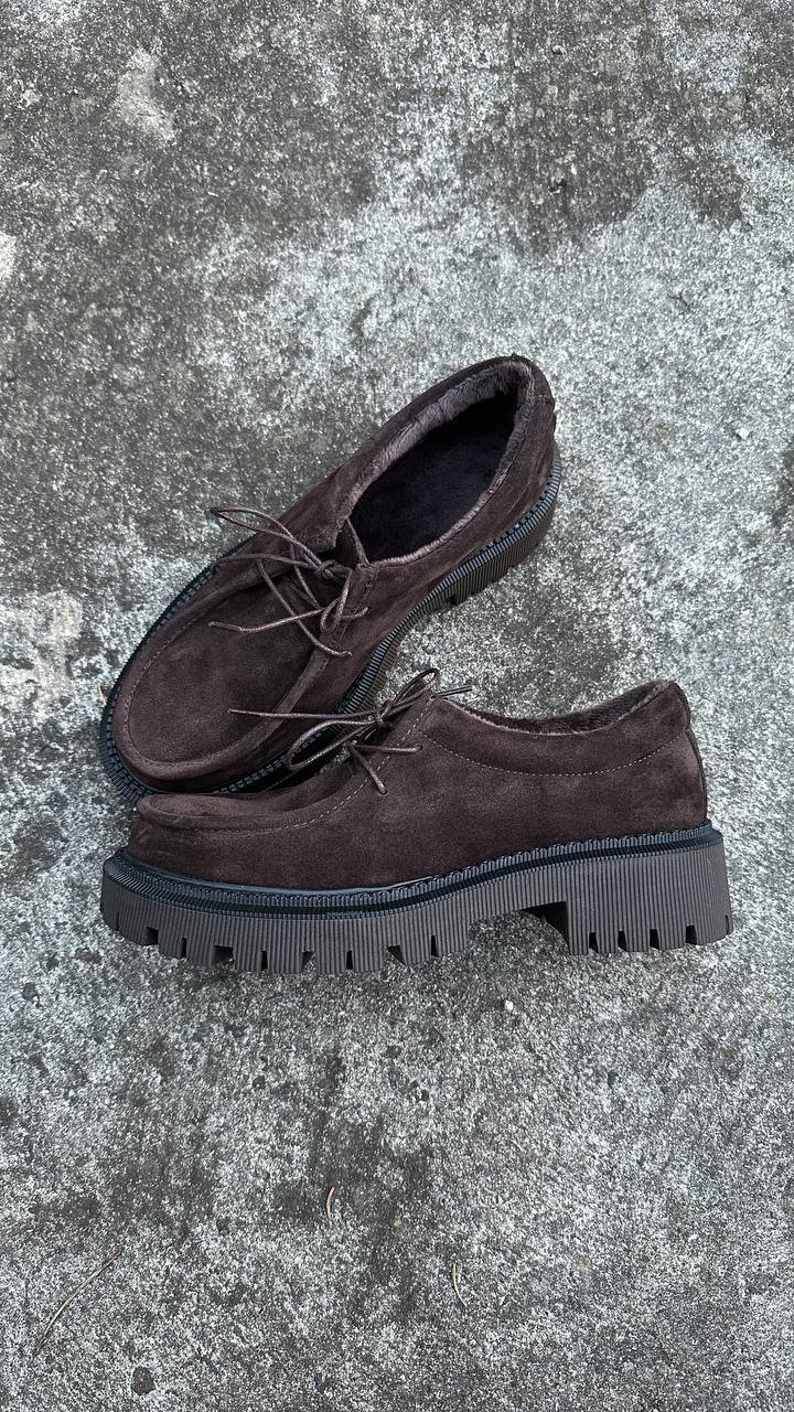 Derby shoes with a fleece lining - Image 3