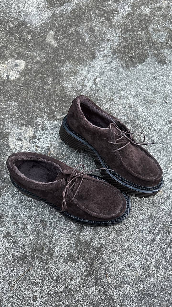 Derby shoes with a fleece lining - Image 8
