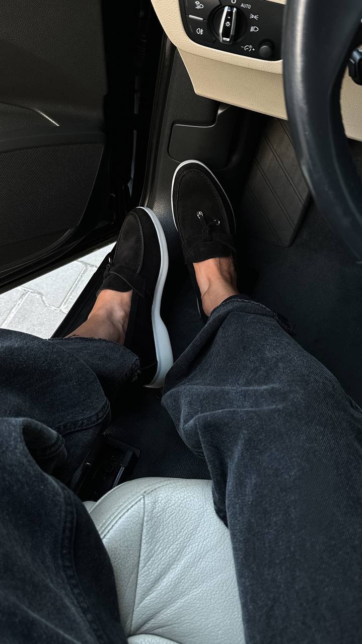Loafers with a decorative buckle