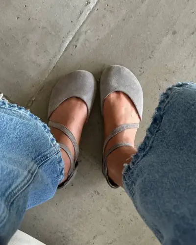 Балетки barefoot з фіксуючим ремінцем