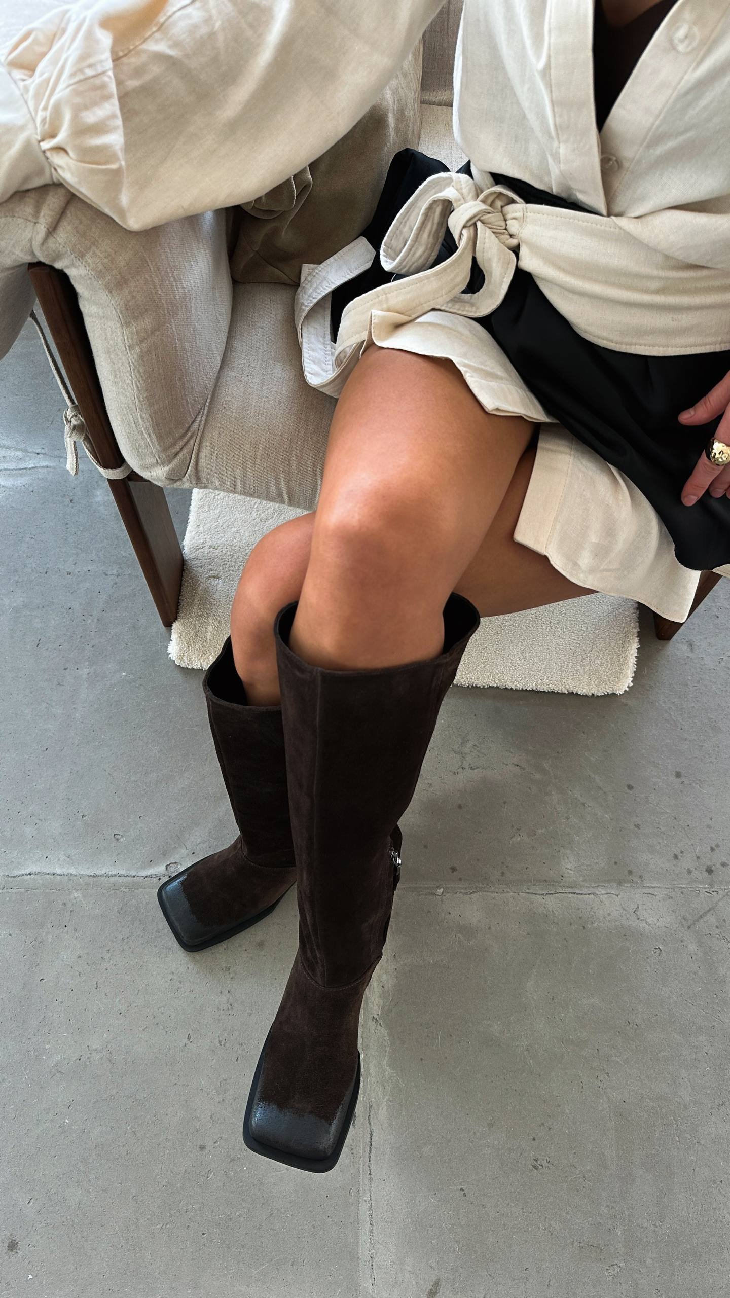 Genuine suede boots