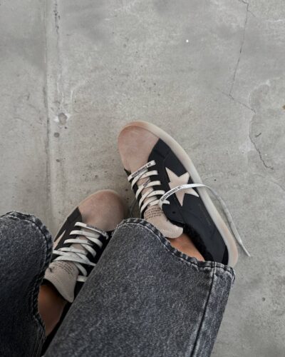 Insulated sneakers in the Golden Goose style